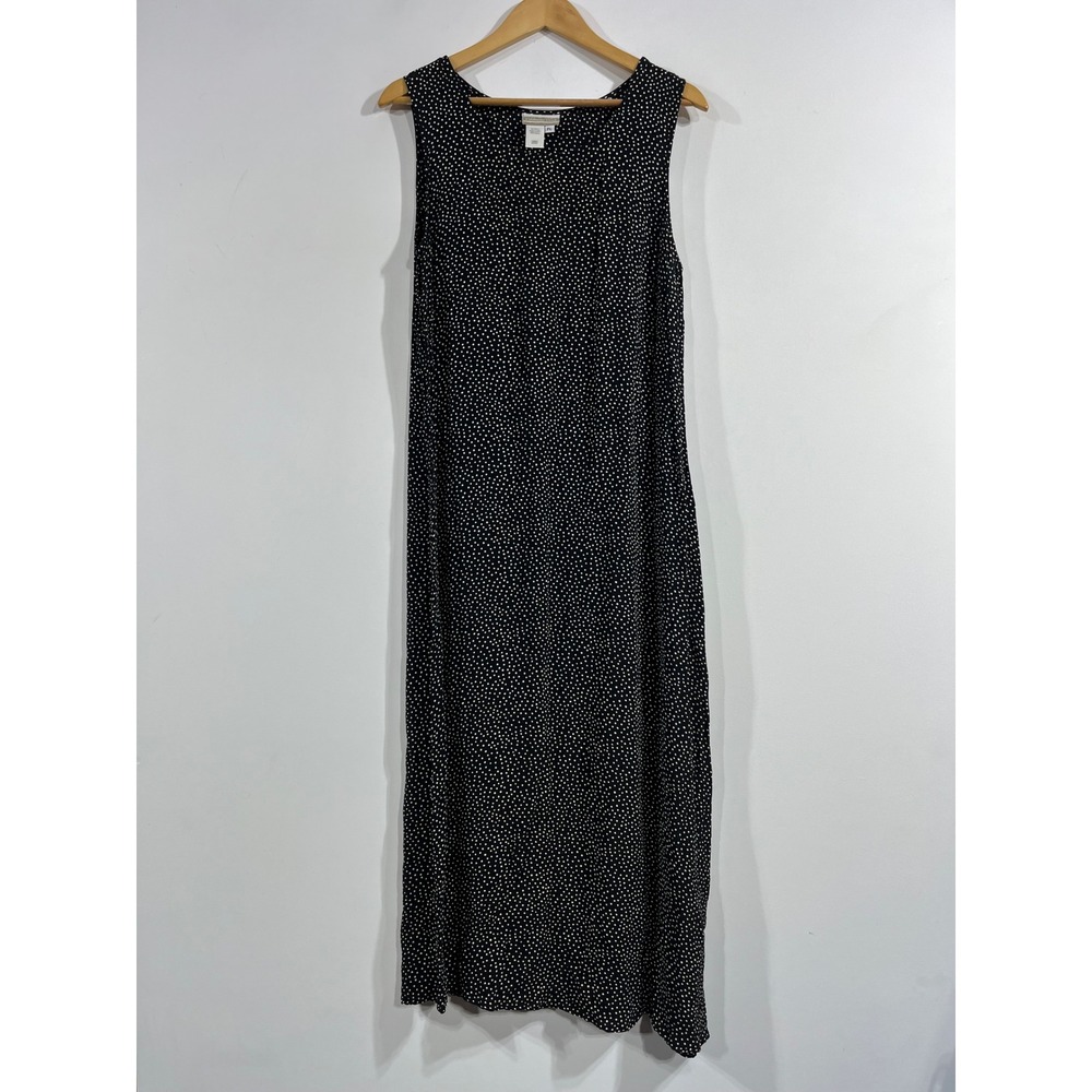 Coldwater Creek Retro Polka Dot Maxi Dress Womens LP Event Wedding Guest Formal